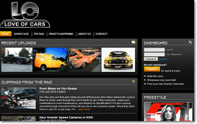 Love of Cars Website